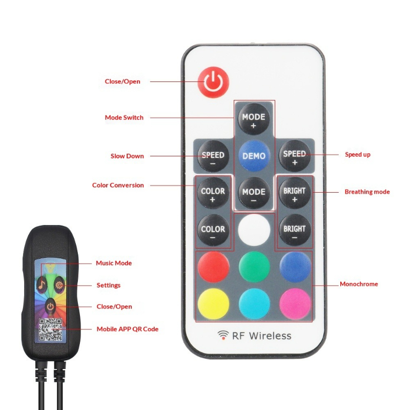 RGB LED Car Footwell Ambient L - огляд і ціна Led Ambient Interior Car Lights App Control