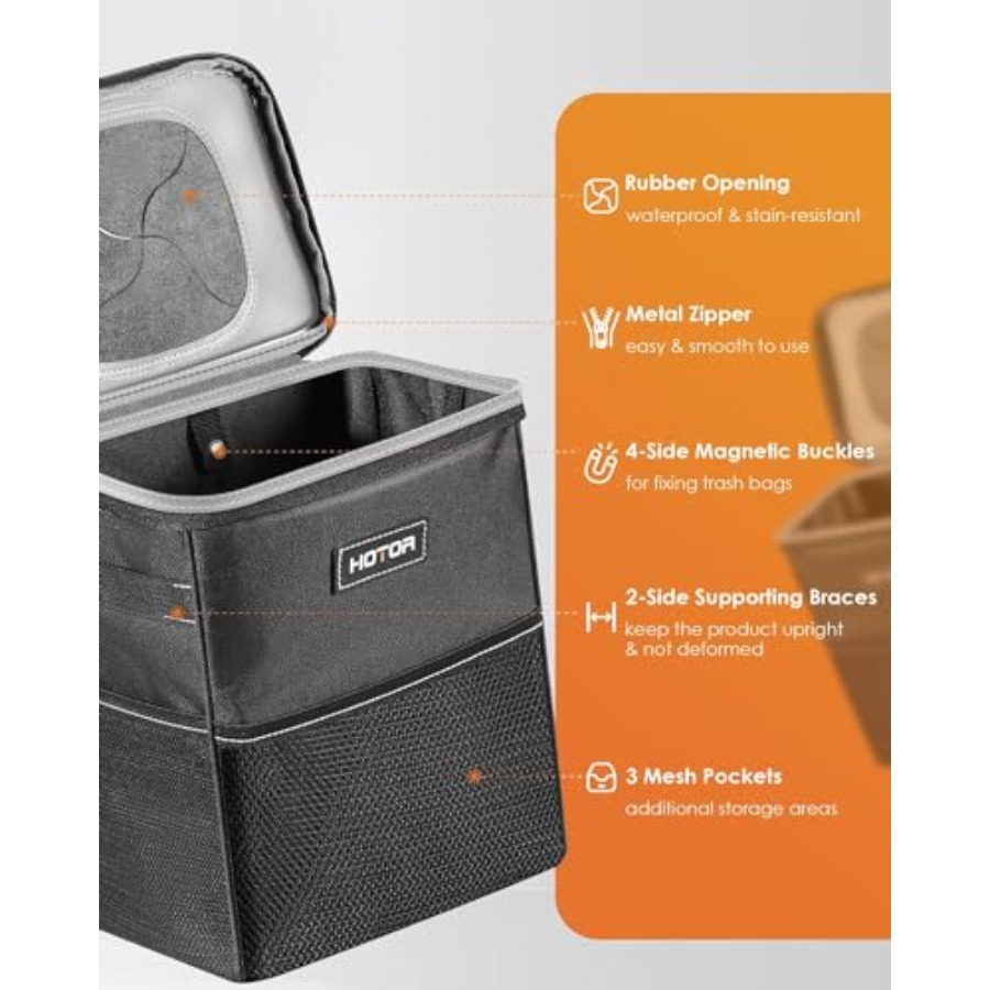 Car Trash Can with Lid and Sto - огляд і ціна Waterproof Car Trash Can With Lid