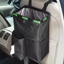 Black Car Waterproof Trash Bag - огляд і ціна Waterproof Car Trash Can With Lid
