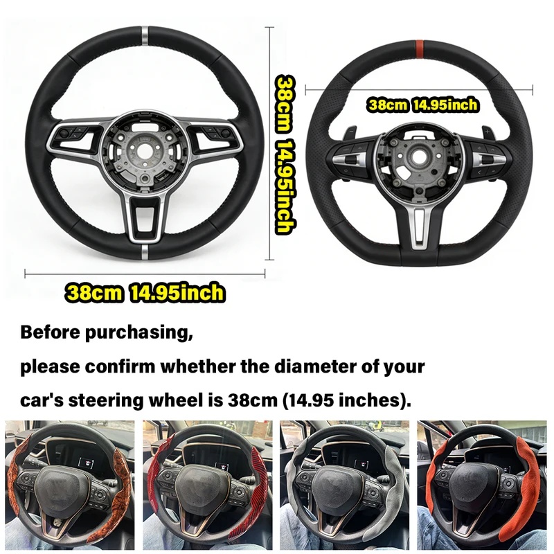 2PCS Universal Round Car Steer - огляд і ціна Car Steering Wheel Cover Anti Slip Breathable