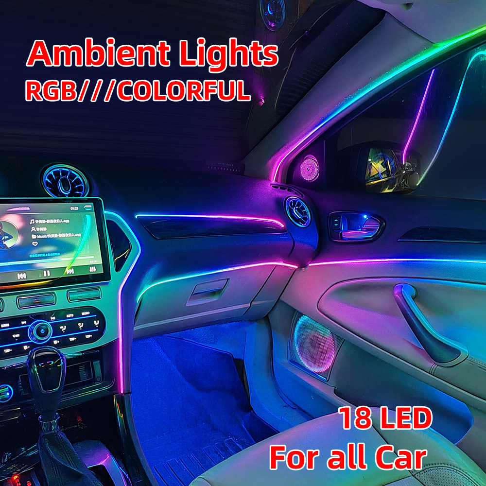 Universal Style Colorful RGB S - огляд і ціна Led Ambient Interior Car Lights App Control