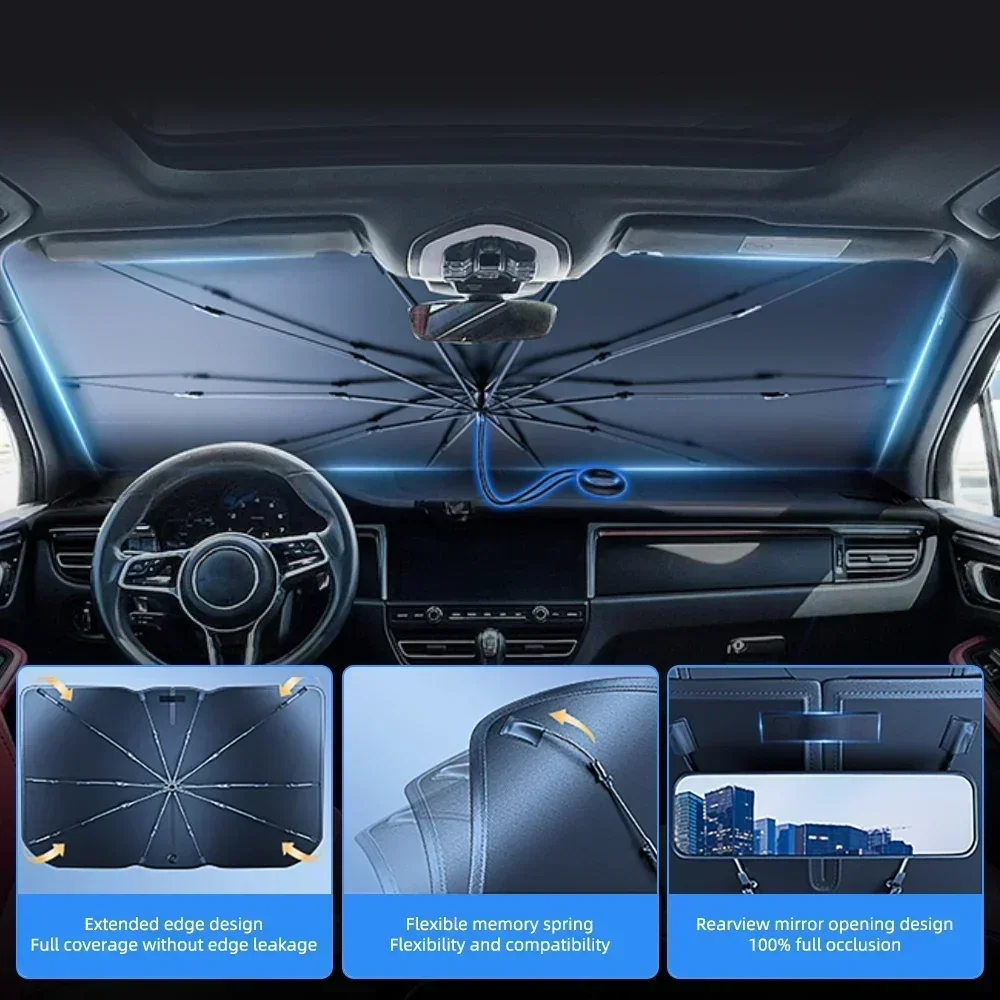 1PC Foldable Car Windshield Su - огляд і ціна Car Sunshade Windshield Umbrella Foldable